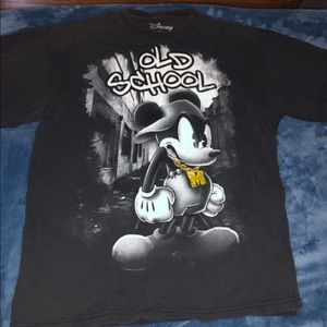“Old School” Mickey Mouse Disney T-shirt - Black